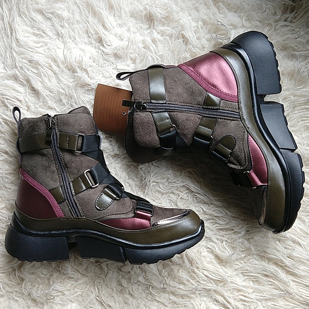 Azura Kenny Funky Chunky Platform Faux Fur Lined Boots